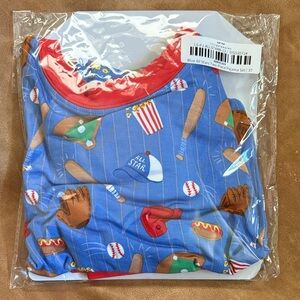 Little Sleepies Baseball Two Piece Pajama Set 3T